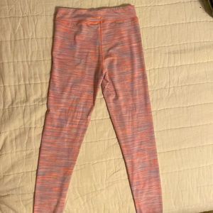 pink purple and blue lined pants